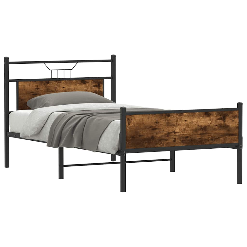 Giroletto senza Materasso Rovere Fumo 107x203 cm in Truciolato