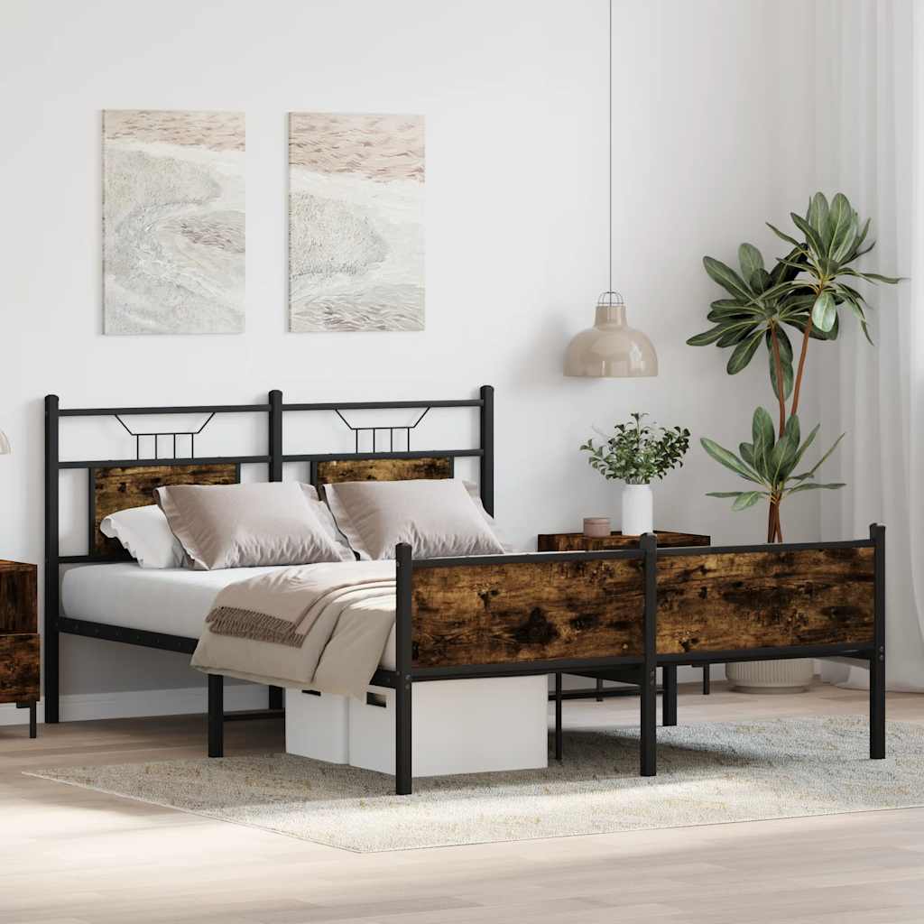Giroletto senza Materasso Rovere Fumo 137x190 cm in Truciolato