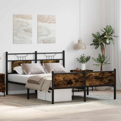 Giroletto senza Materasso Rovere Fumo 137x190 cm in Truciolato