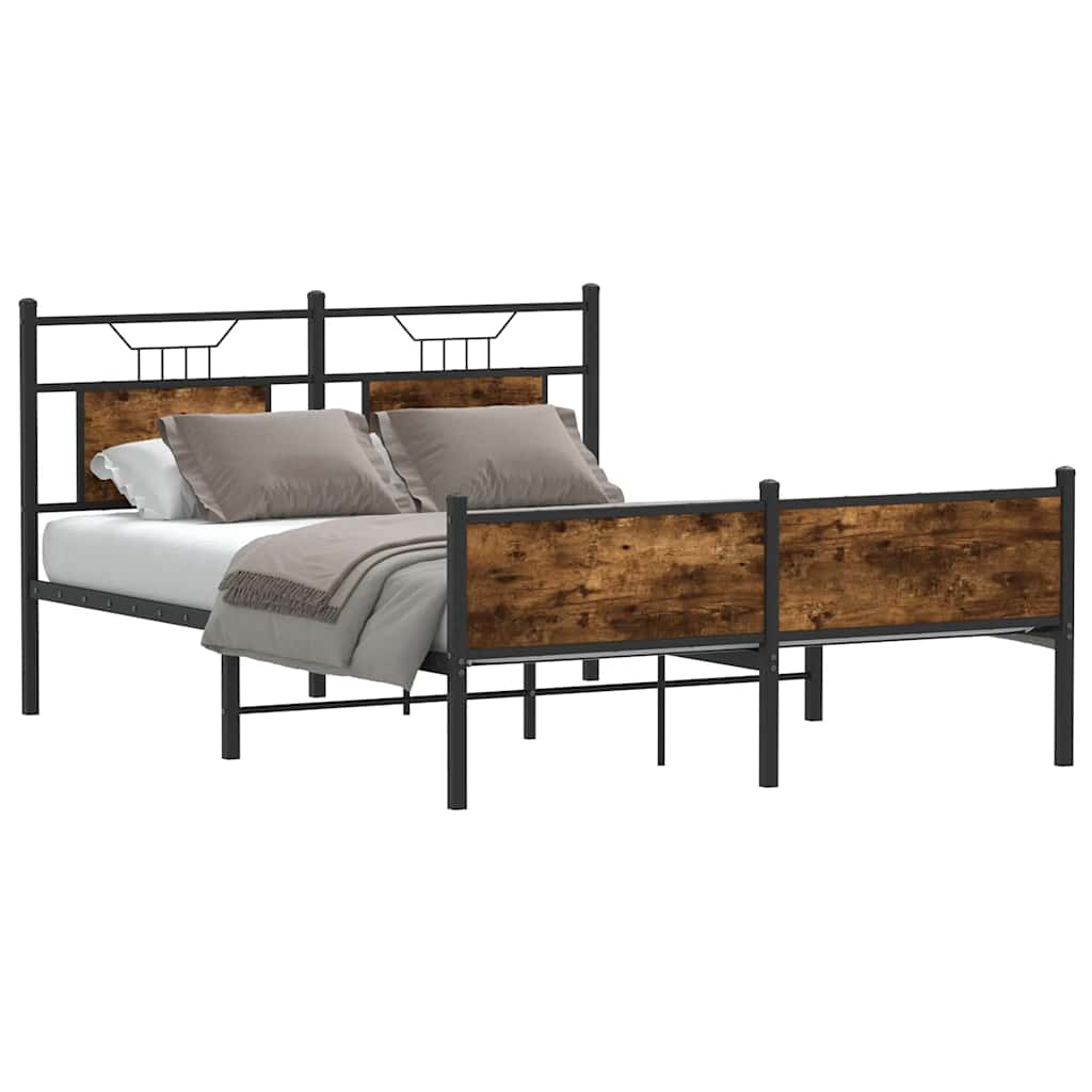 Giroletto senza Materasso Rovere Fumo 137x190 cm in Truciolato