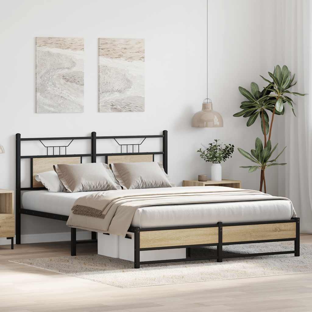 Giroletto senza Materasso Rovere Sonoma 137x190cm in Truciolato