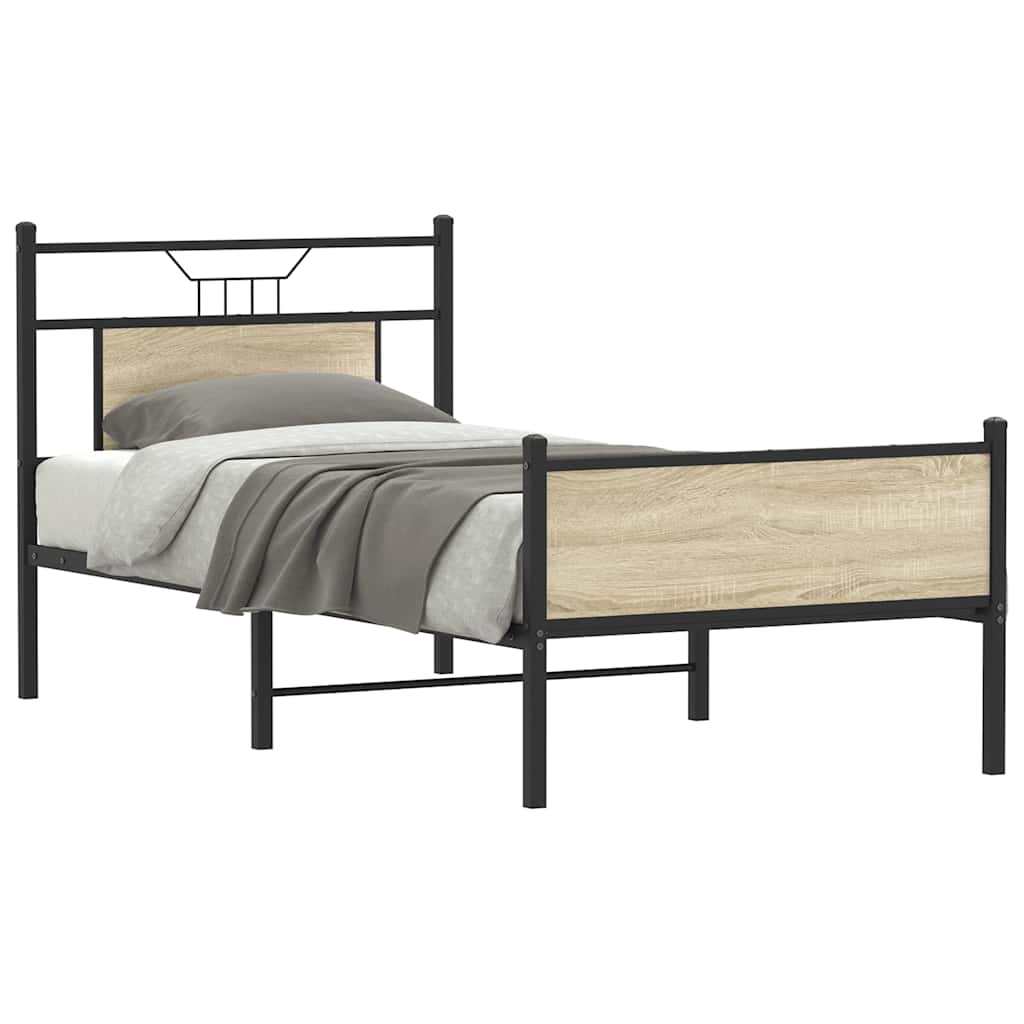Giroletto senza Materasso Rovere Sonoma 75x190 cm in Truciolato