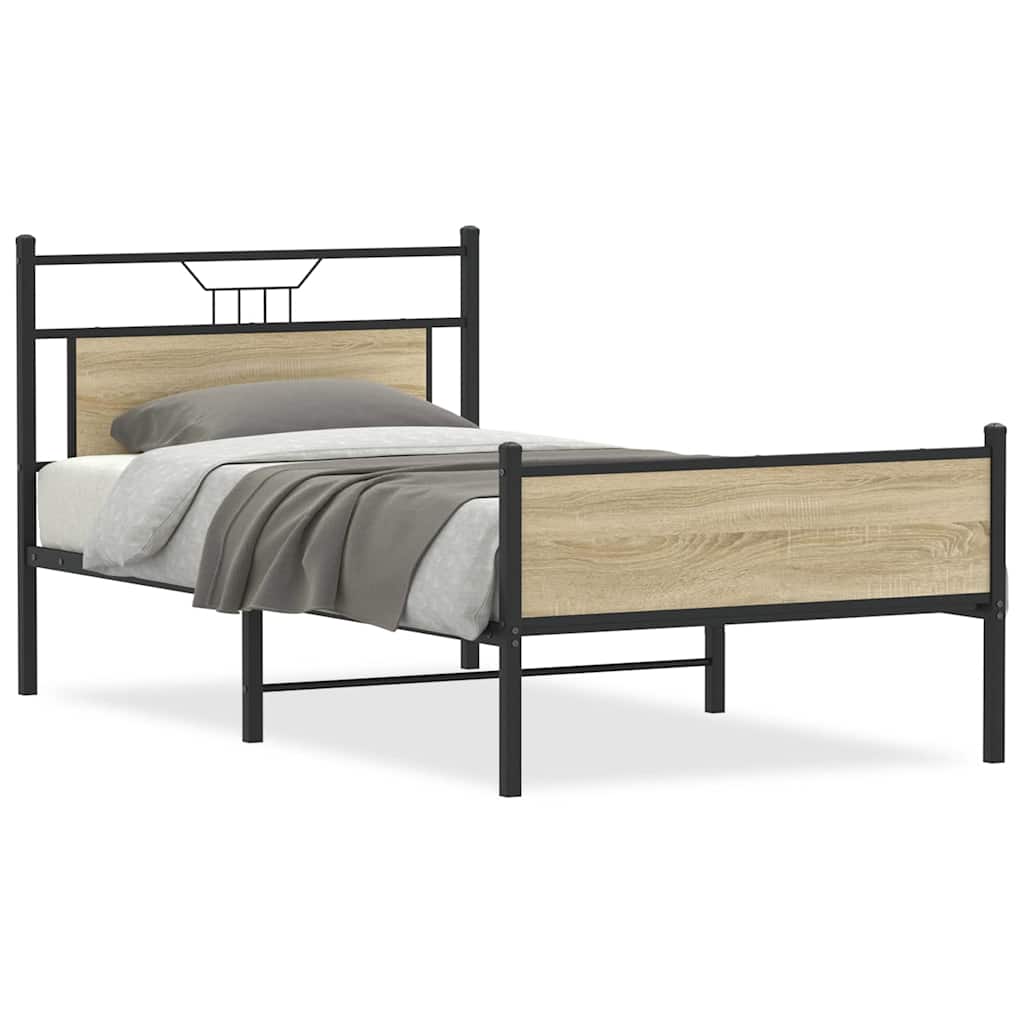 Giroletto senza Materasso Rovere Sonoma 107x203cm in Truciolato