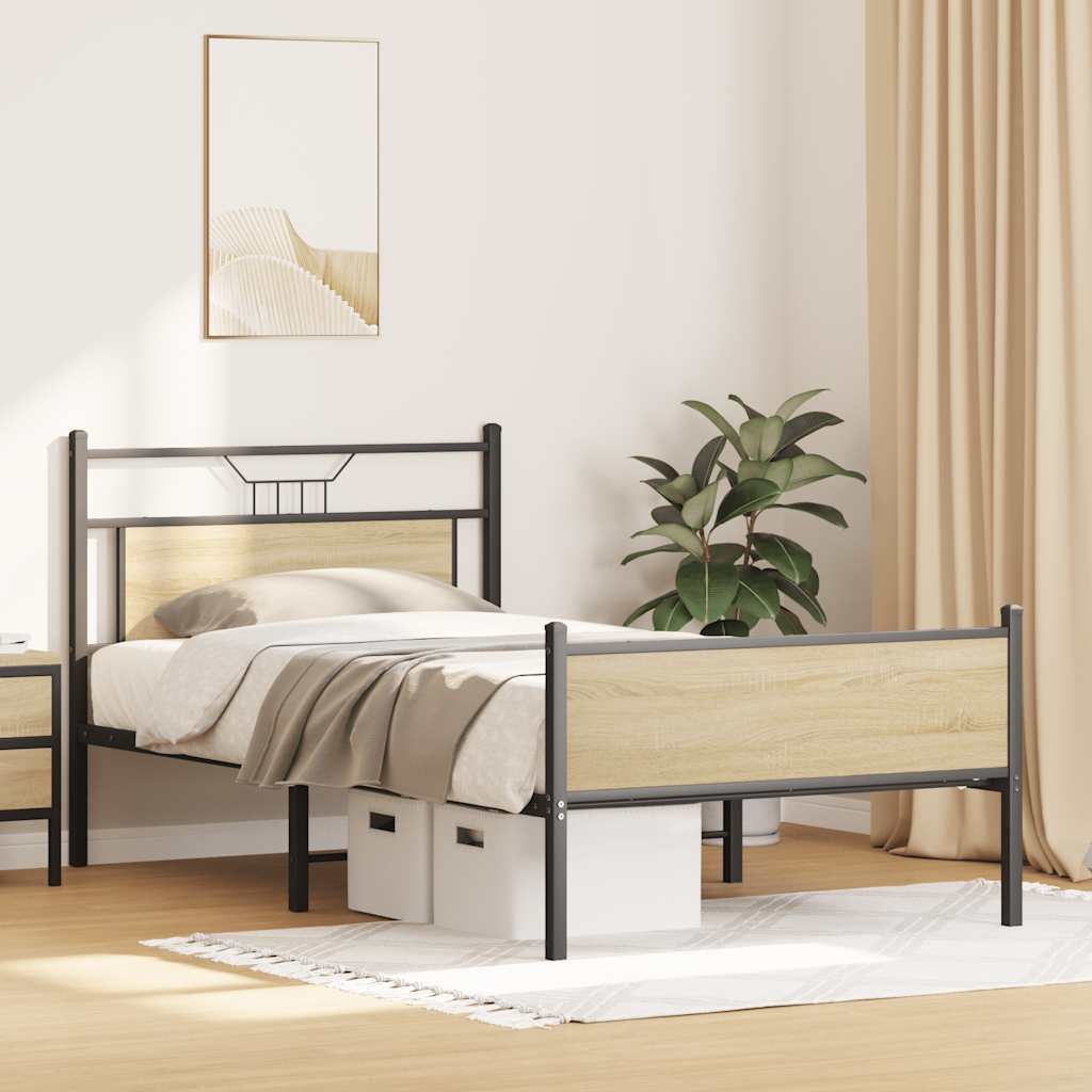 Giroletto senza Materasso Rovere Sonoma 107x203cm in Truciolato