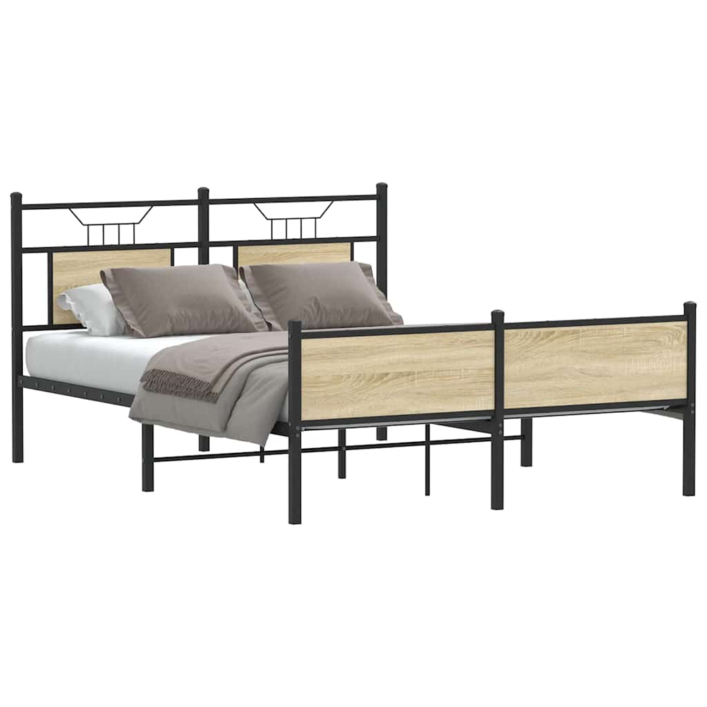 Giroletto senza Materasso Rovere Sonoma 137x190cm in Truciolato