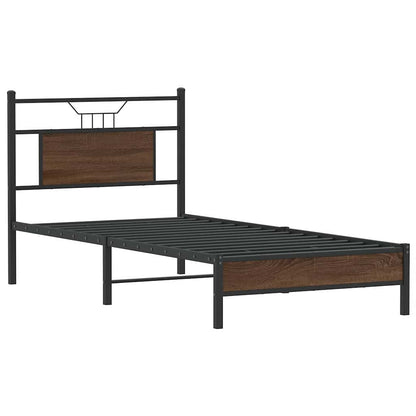 Giroletto senza Materasso Rovere Marrone 80x200cm in Truciolato