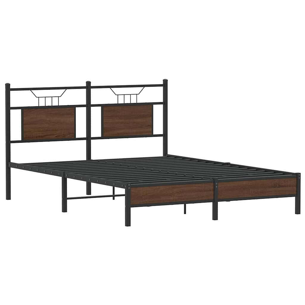 Giroletto senza Materasso Rovere Marrone 137x190 cm Truciolato