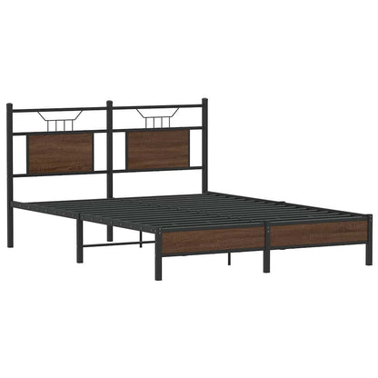 Giroletto senza Materasso Rovere Marrone 137x190 cm Truciolato
