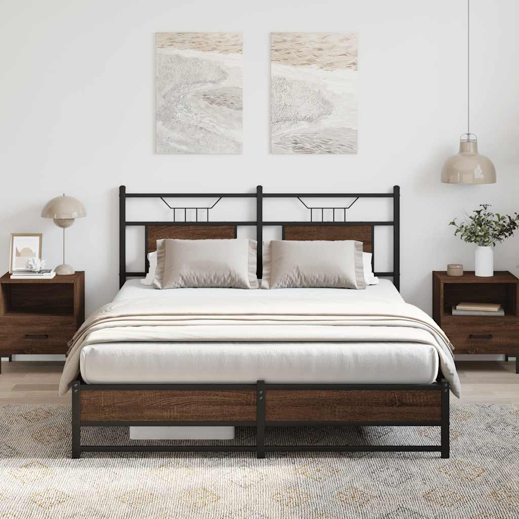 Giroletto senza Materasso Rovere Marrone 137x190 cm Truciolato