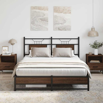 Giroletto senza Materasso Rovere Marrone 137x190 cm Truciolato