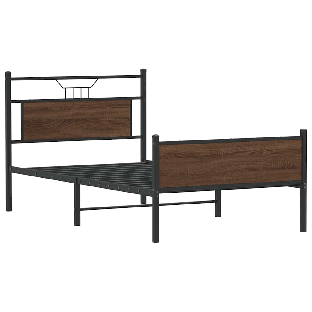 Giroletto senza Materasso Rovere Marrone 107x203 cm Truciolato