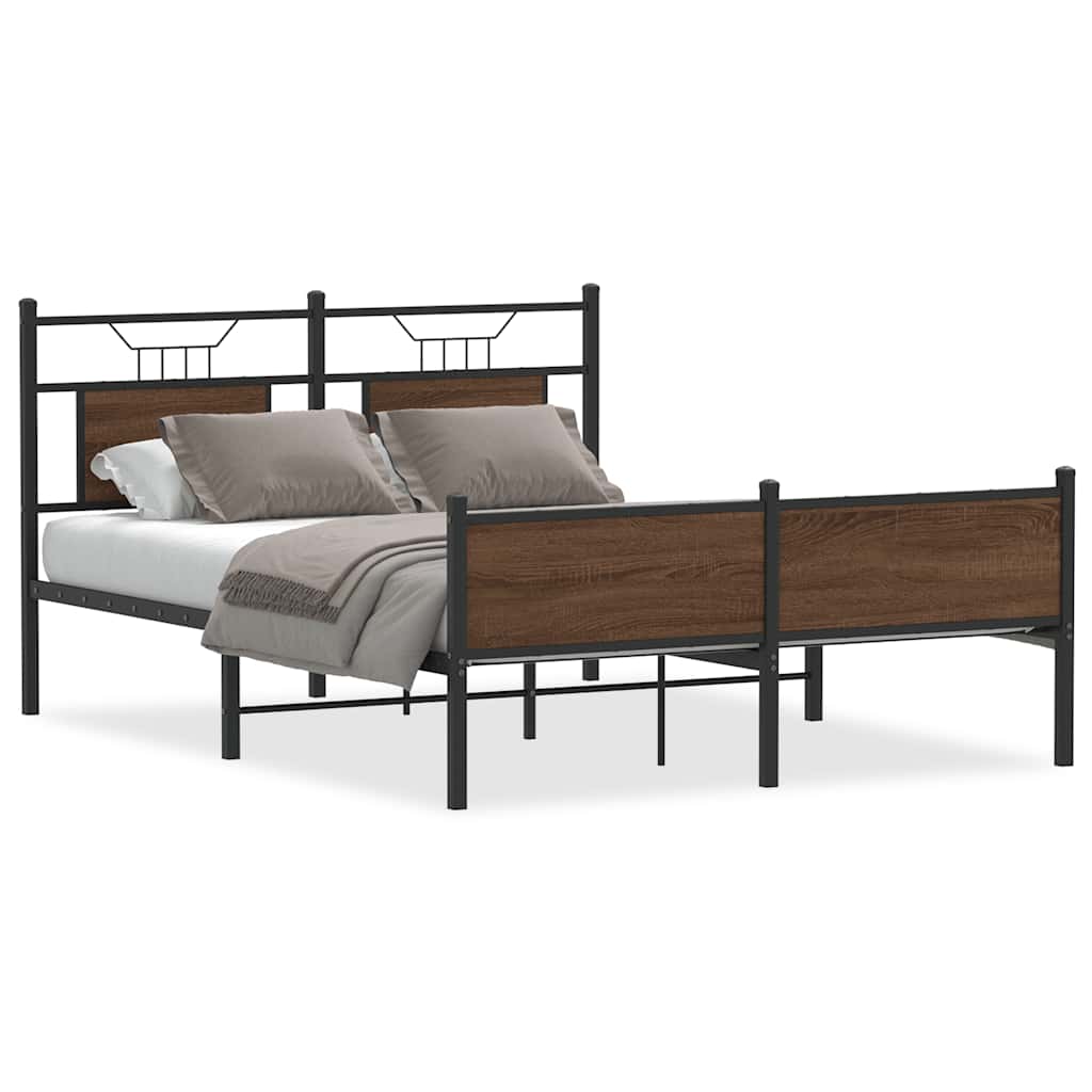 Giroletto senza Materasso Rovere Marrone 137x190 cm Truciolato