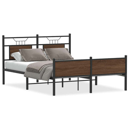 Giroletto senza Materasso Rovere Marrone 137x190 cm Truciolato