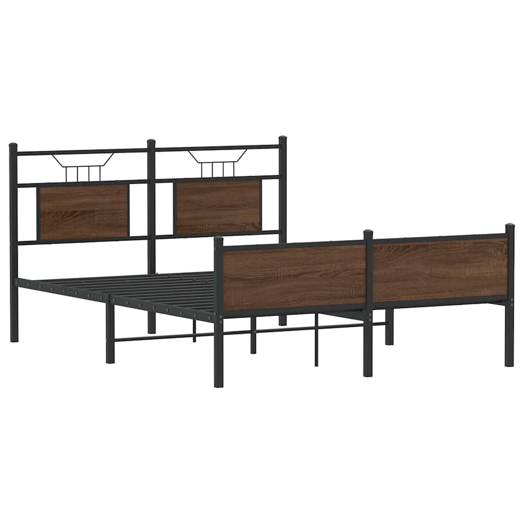 Giroletto senza Materasso Rovere Marrone 137x190 cm Truciolato