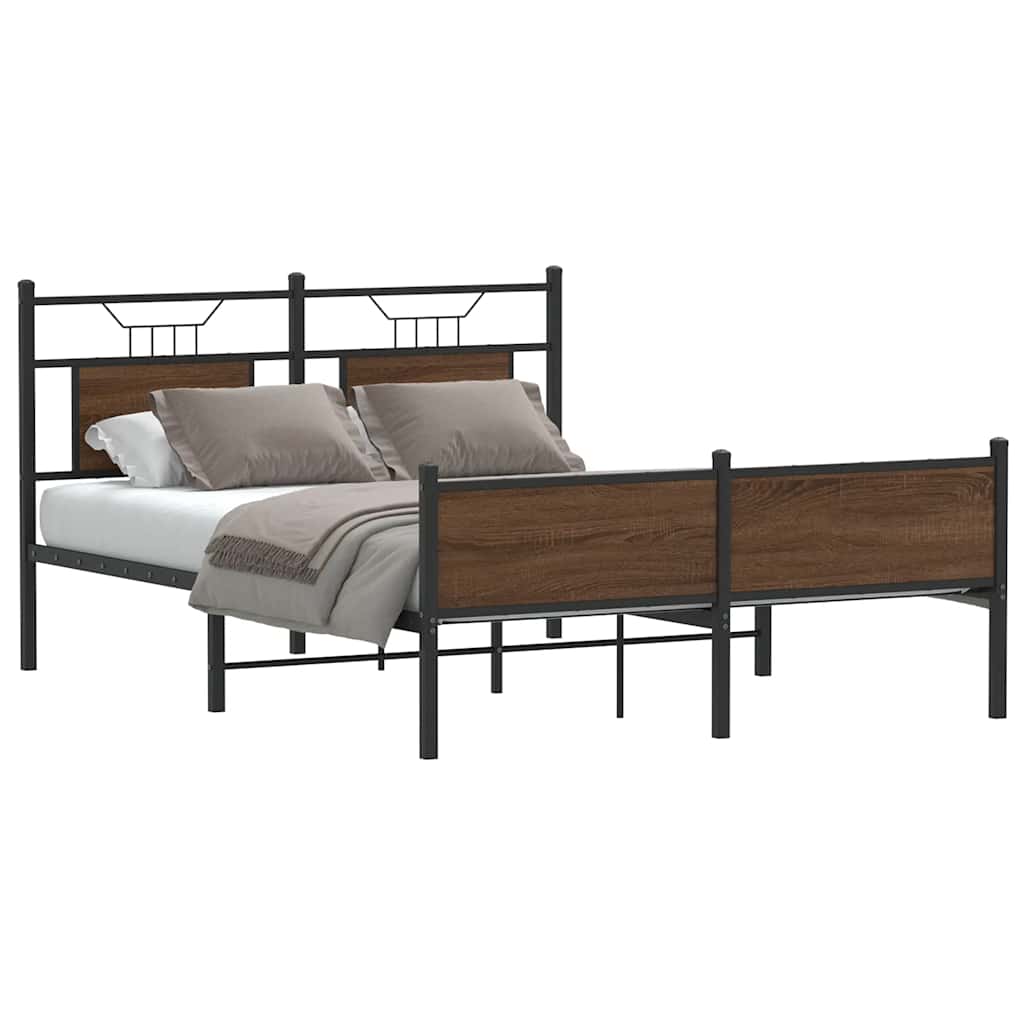 Giroletto senza Materasso Rovere Marrone 140x190 cm Truciolato
