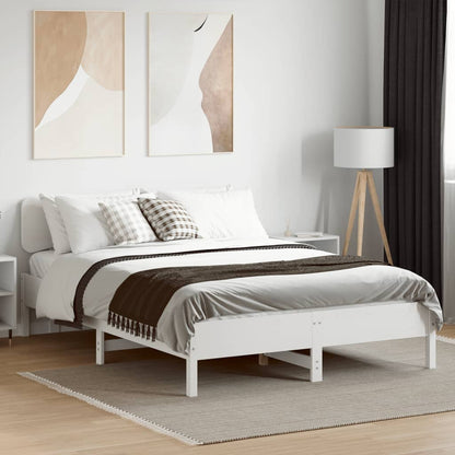 Giroletto senza Materasso Bianco 150x200 cm Legno Massello Pino