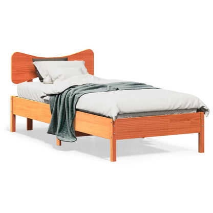 Giroletto senza Materasso Marrone Cera 90x200 cm Massello Pino