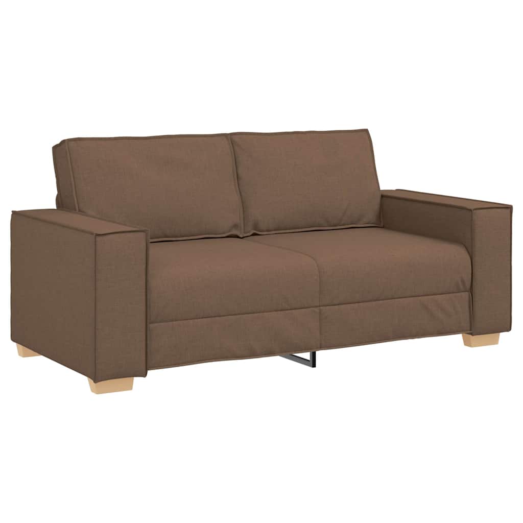 Divano a 2 posti Marrone 180x78x84 cm Tessuto