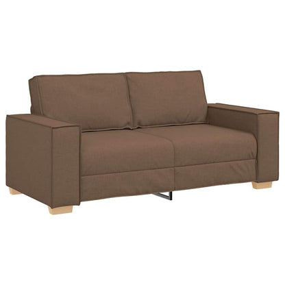 Divano a 2 posti Marrone 180x78x84 cm Tessuto