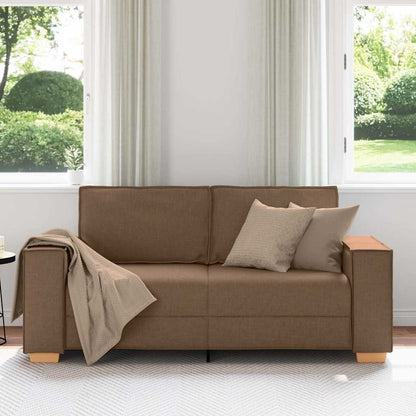 Divano a 2 posti Marrone 180x78x84 cm Tessuto