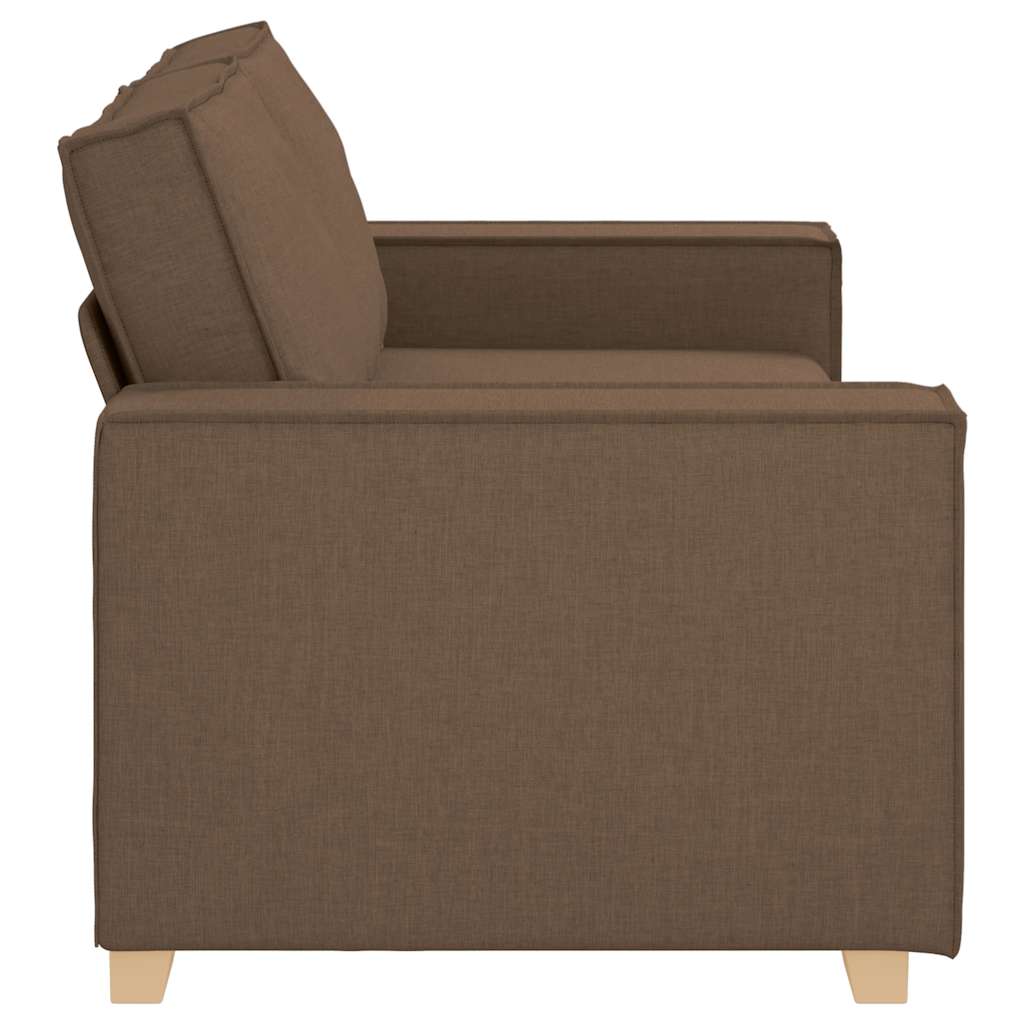 Divano a 2 posti Marrone 180x78x84 cm Tessuto