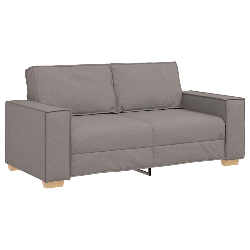 Divano a 2 posti tortora 180x78x84 cm in tessuto