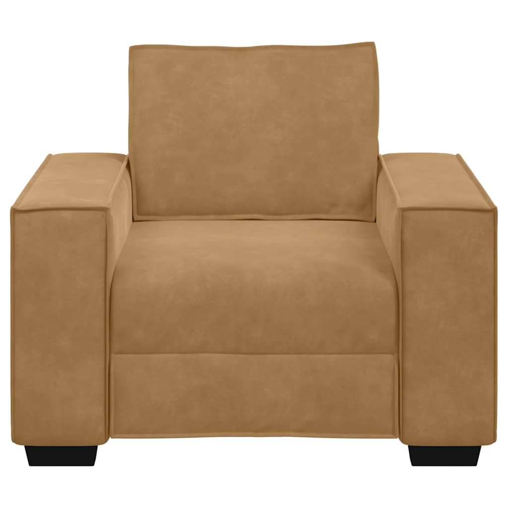 Divano Sedia Marrone 59 cm Velluto