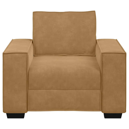 Divano Sedia Marrone 59 cm Velluto