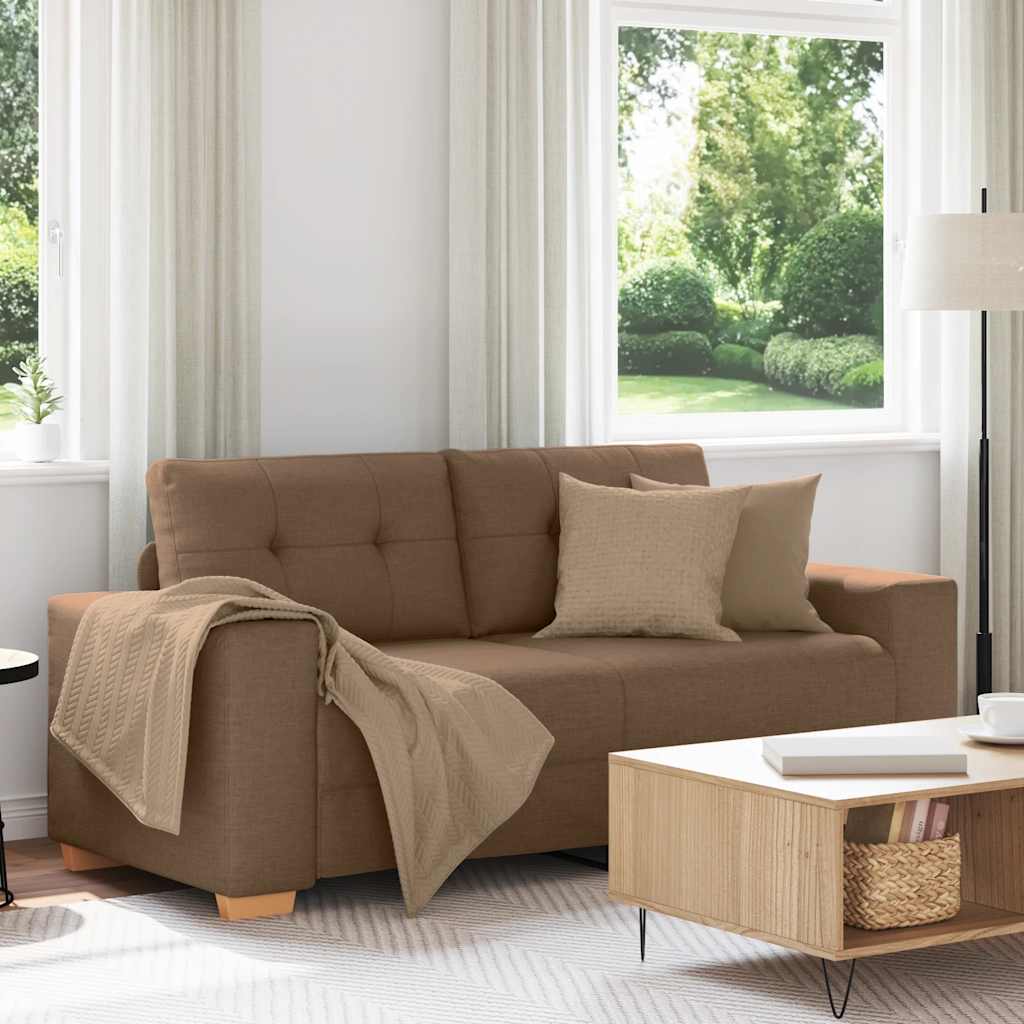Divano Divanetto Marrone 140 cm in Tessuto