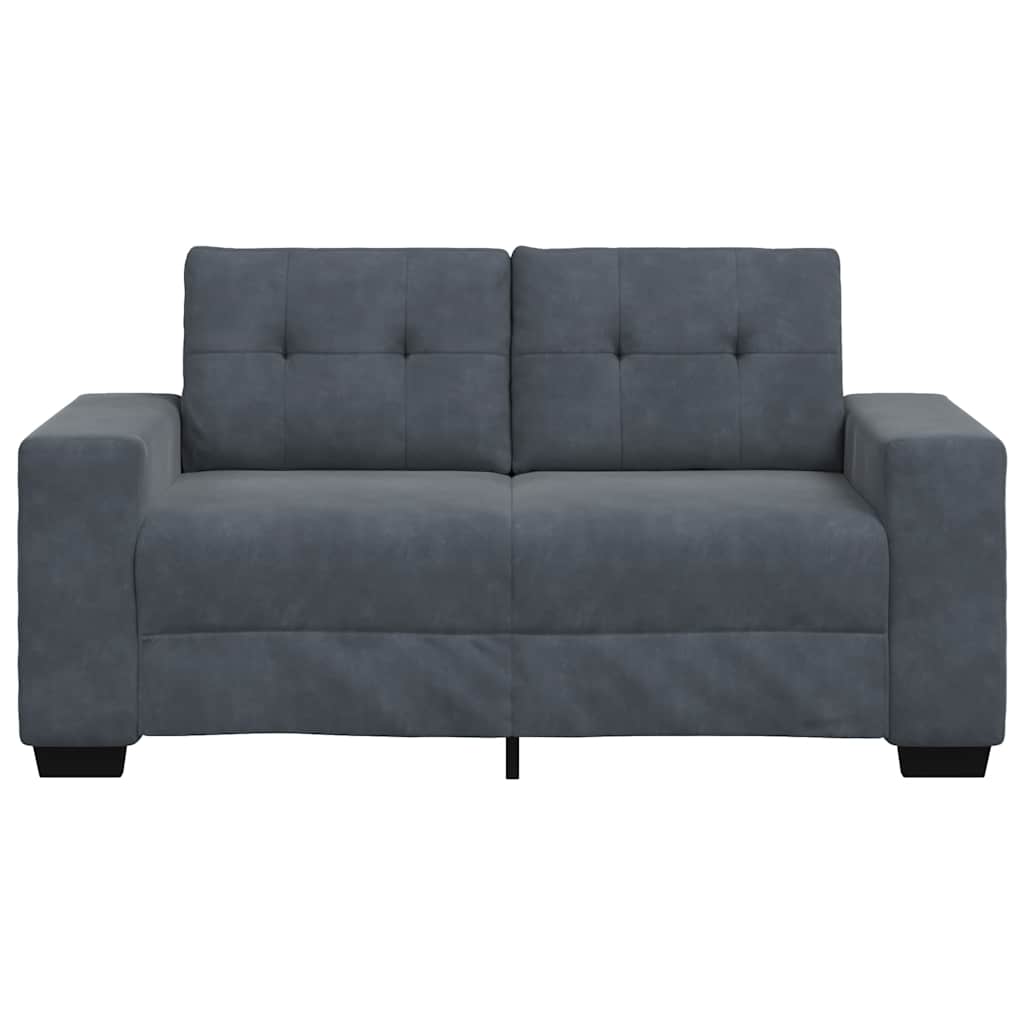 Divano Divanetto Grigio Scuro 120 cm in Velluto