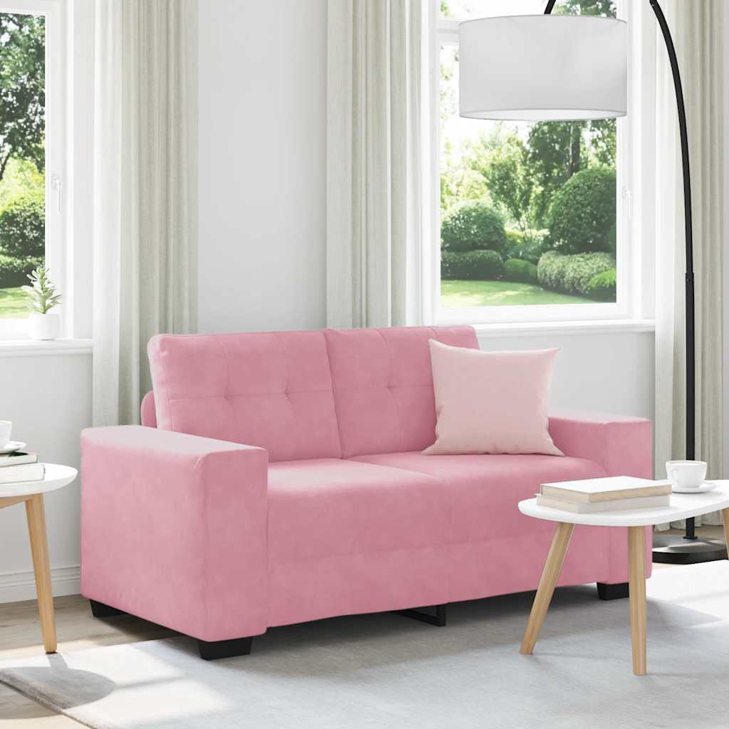 Divano Divanetto Rosa 120 cm in Velluto