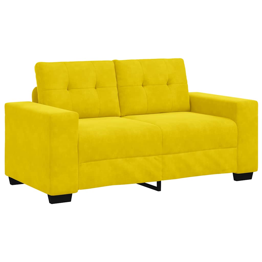 Divano Divanetto Giallo 120 cm in Velluto