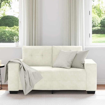 Divano Divanetto Crema 120 cm in Velluto