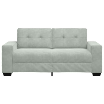 Divano Divanetto Grigio Chiaro 140 cm in Velluto