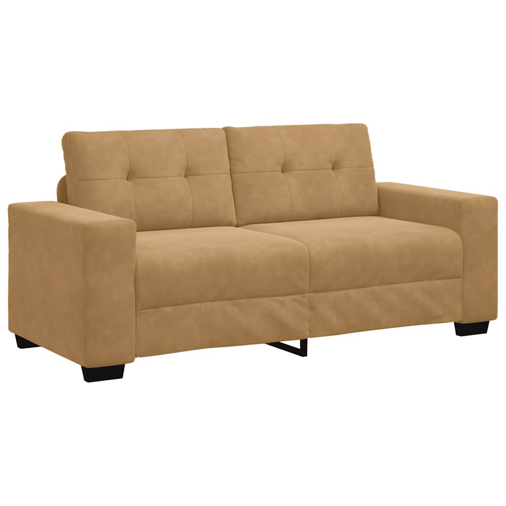 Divano Divanetto Marrone 140 cm in Velluto