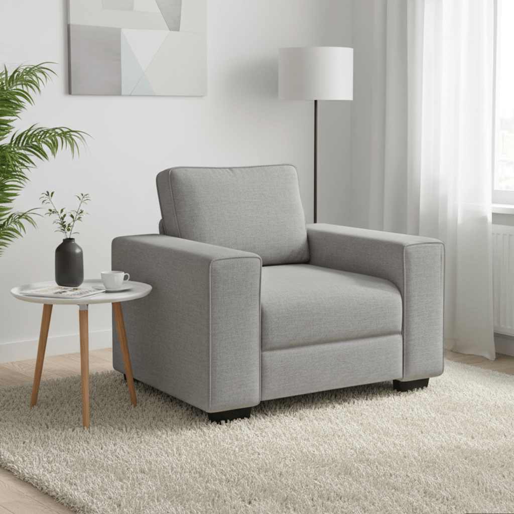 Divano Sedia Grigio Nuvola 100x77x82 cm in Tessuto
