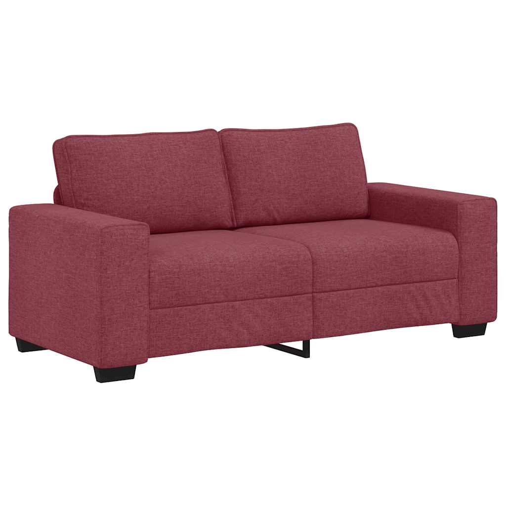 Divano a 2 Posti Rosso Vino 180x77x82 cm in Tessuto