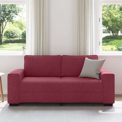 Divano a 2 Posti Rosso Vino 180x77x82 cm in Tessuto
