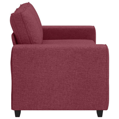 Divano a 2 Posti Rosso Vino 180x77x82 cm in Tessuto