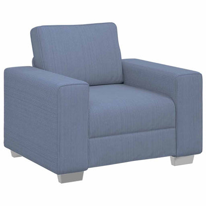 Divano Sedia Blu 100x77x82 cm Tessuto di velluto a coste