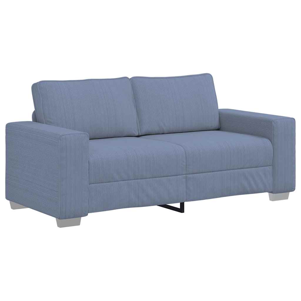 Divano Divanetto Blu 180x77x82 cm Tessuto di Velluto a Coste