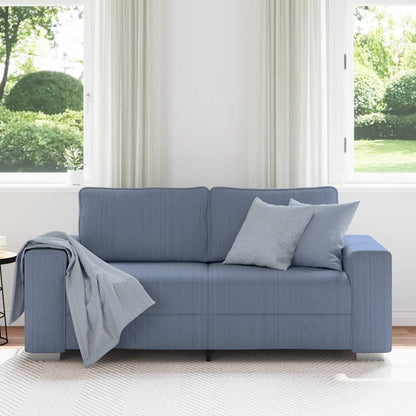 Divano Divanetto Blu 180x77x82 cm Tessuto di Velluto a Coste
