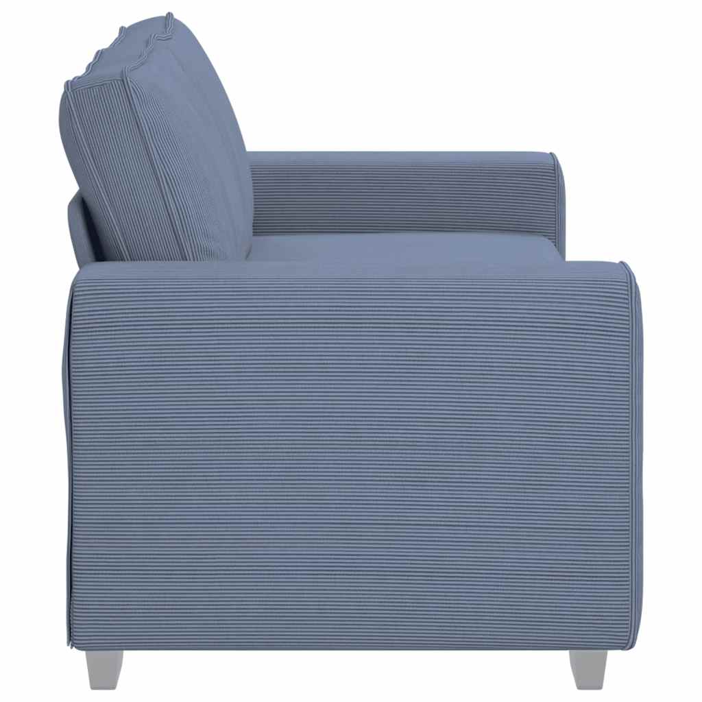 Divano Divanetto Blu 180x77x82 cm Tessuto di Velluto a Coste
