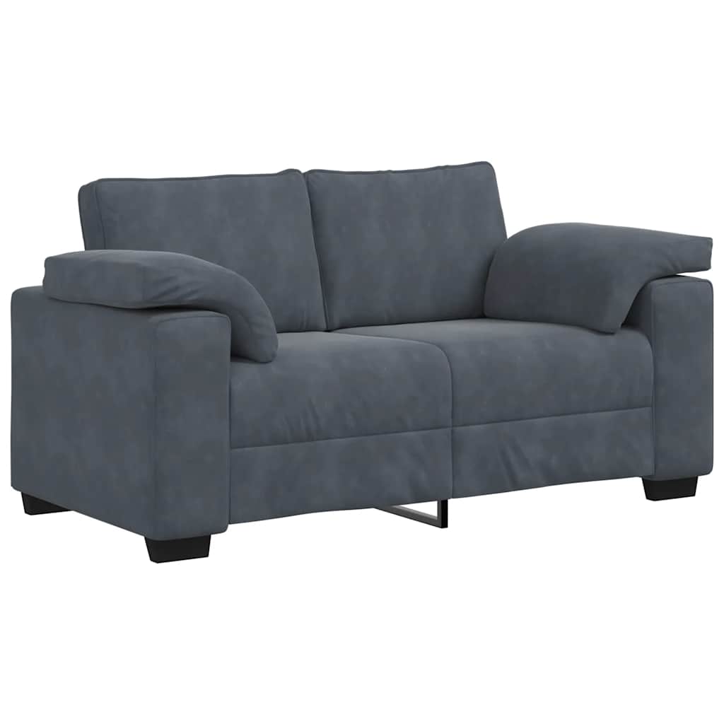 Divano Divanetto Grigio Scuro 160x77x82 cm in Velluto