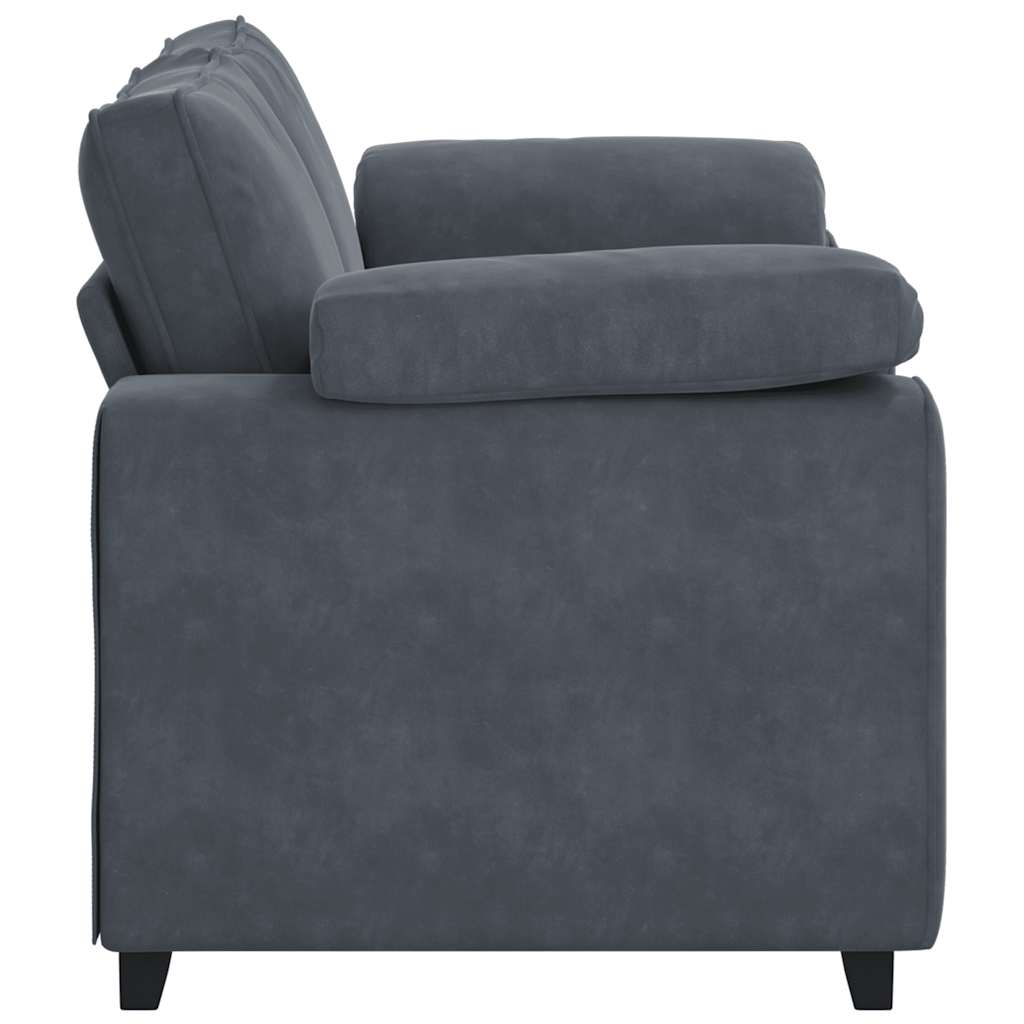 Divano Divanetto Grigio Scuro 160x77x82 cm in Velluto