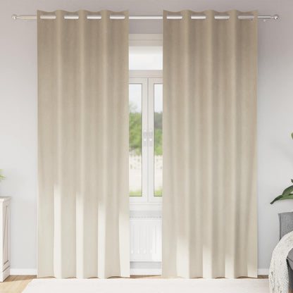 Tende oscuranti 2 pcs Crema 140 x 245 cm Velluto