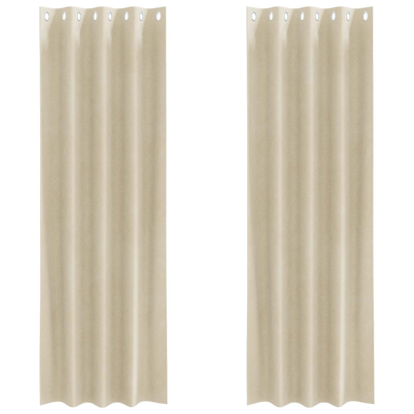 Tende oscuranti 2 pcs Crema 140 x 245 cm Velluto