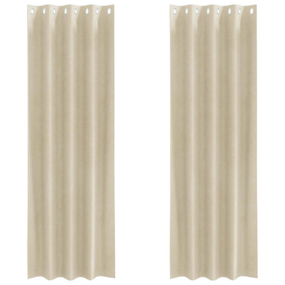 Tende oscuranti 2 pcs Crema 140 x 245 cm Velluto