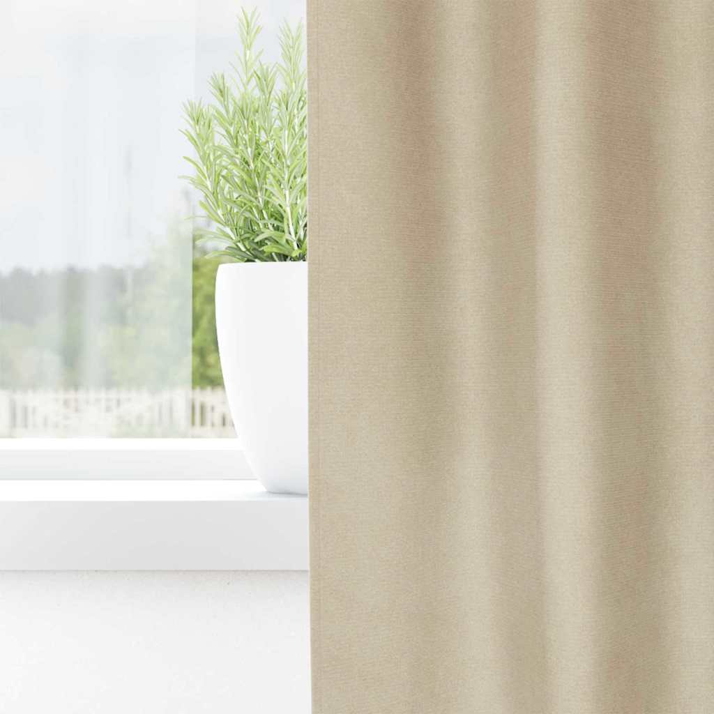 Tende oscuranti 2 pcs Crema 140 x 245 cm Velluto