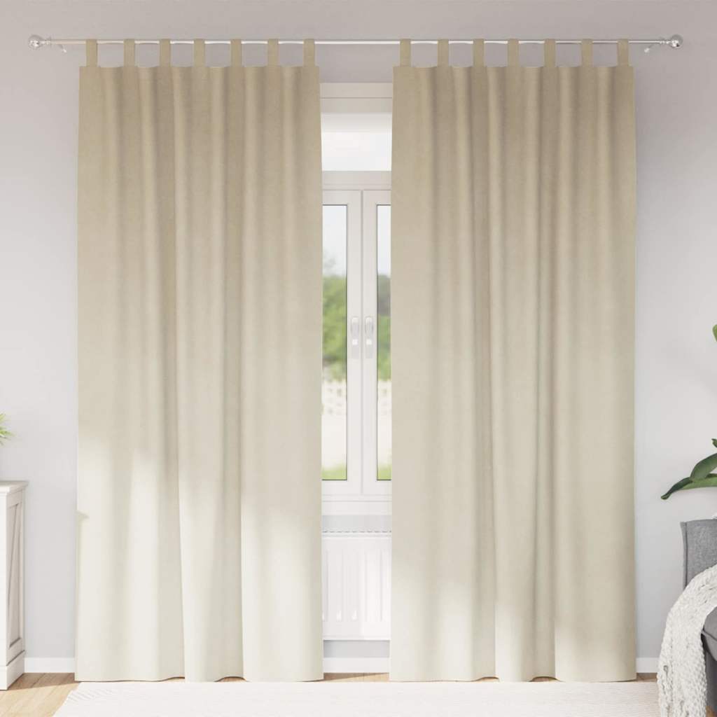 Tende oscuranti 2 pcs Crema 140 x 245 cm Velluto